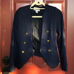 H&M Navy Blue suit jacket with gold details